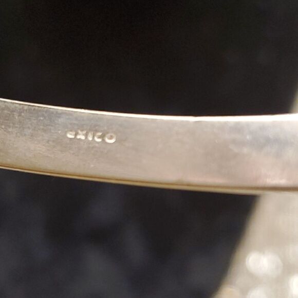 STERLING SILVER & ONYX Bangle - Picture 6 of 7